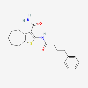 2-[(4-phenylbutanoyl)amino]-5,6,7,8-tetrahydro-4H-cyclohepta[b]thiophene-3-carboxamide