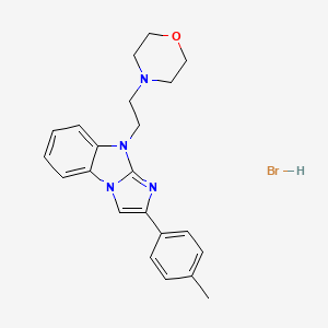 4-[2-[2-(4-Methylphenyl)imidazo[1,2-a]benzimidazol-4-yl]ethyl]morpholine;hydrobromide