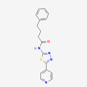 4-phenyl-N-[5-(4-pyridinyl)-1,3,4-thiadiazol-2-yl]butanamide