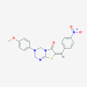 7-{4-nitrobenzylidene}-3-(4-methoxyphenyl)-3,4-dihydro-2H-[1,3]thiazolo[3,2-a][1,3,5]triazin-6(7H)-one