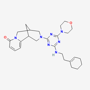 3-[4-{[2-(1-CYCLOHEXEN-1-YL)ETHYL]AMINO}-6-(4-MORPHOLINYL)-1,3,5-TRIAZIN-2-YL]-1,2,3,4,5,6-HEXAHYDRO-8H-1,5-METHANOPYRIDO[1,2-A][1,5]DIAZOCIN-8-ONE