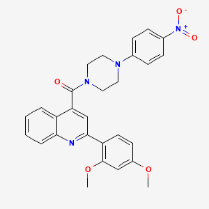 2-(2,4-dimethoxyphenyl)-4-{[4-(4-nitrophenyl)-1-piperazinyl]carbonyl}quinoline