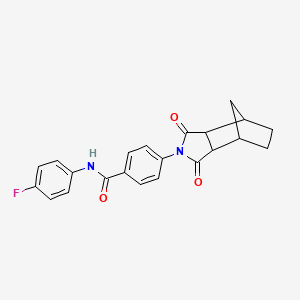 4-(1,3-dioxooctahydro-2H-4,7-methanoisoindol-2-yl)-N-(4-fluorophenyl)benzamide