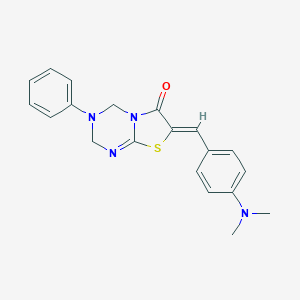 7-[4-(dimethylamino)benzylidene]-3-phenyl-3,4-dihydro-2H-[1,3]thiazolo[3,2-a][1,3,5]triazin-6(7H)-one