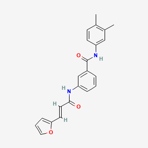 molecular formula C22H20N2O3 B4028161 N-(3,4-dimethylphenyl)-3-{[3-(2-furyl)acryloyl]amino}benzamide 