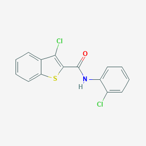 molecular formula C15H9Cl2NOS B402817 3-Chloro-N-(2-chlorophenyl)-1-benzothiophene-2-carboxamide 