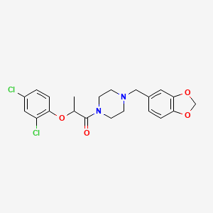 1-[4-(1,3-Benzodioxol-5-ylmethyl)piperazin-1-yl]-2-(2,4-dichlorophenoxy)propan-1-one