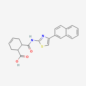 6-{[4-(Naphthalen-2-yl)-1,3-thiazol-2-yl]carbamoyl}cyclohex-3-ene-1-carboxylic acid