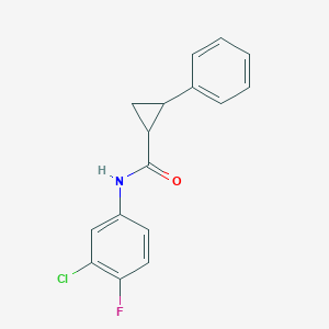 N-(3-chloro-4-fluorophenyl)-2-phenylcyclopropane-1-carboxamide