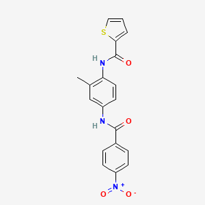 N-[2-methyl-4-[(4-nitrobenzoyl)amino]phenyl]thiophene-2-carboxamide