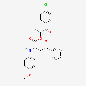 1-(4-Chlorophenyl)-1-oxopropan-2-yl 2-[(4-methoxyphenyl)amino]-4-oxo-4-phenylbutanoate