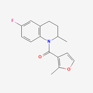 (6-fluoro-2-methyl-3,4-dihydroquinolin-1(2H)-yl)(2-methylfuran-3-yl)methanone