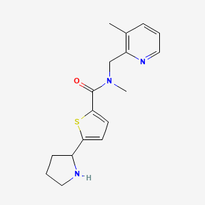 N-methyl-N-[(3-methyl-2-pyridinyl)methyl]-5-(2-pyrrolidinyl)-2-thiophenecarboxamide bis(trifluoroacetate)