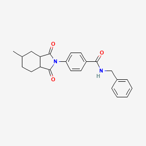 N-benzyl-4-(5-methyl-1,3-dioxooctahydro-2H-isoindol-2-yl)benzamide