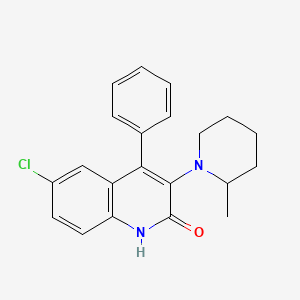 6-chloro-3-(2-methyl-1-piperidinyl)-4-phenyl-2(1H)-quinolinone