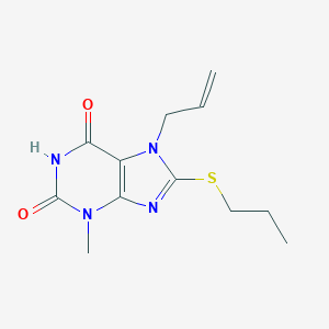 7-allyl-3-methyl-8-(propylsulfanyl)-3,7-dihydro-1H-purine-2,6-dione
