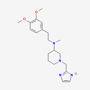 molecular formula C20H30N4O2 B4028358 N-[2-(3,4-dimethoxyphenyl)ethyl]-1-(1H-imidazol-2-ylmethyl)-N-methyl-3-piperidinamine 