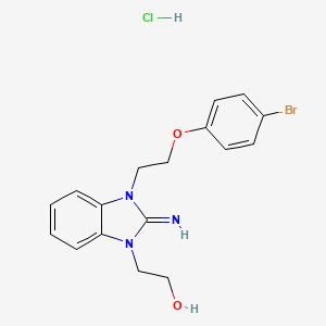 2-{3-[2-(4-bromophenoxy)ethyl]-2-imino-2,3-dihydro-1H-benzimidazol-1-yl}ethanol hydrochloride