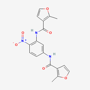 2-methyl-N-[3-[(2-methylfuran-3-carbonyl)amino]-4-nitrophenyl]furan-3-carboxamide