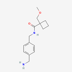 molecular formula C15H22N2O2 B4028370 N-[4-(aminomethyl)benzyl]-1-(methoxymethyl)cyclobutanecarboxamide 