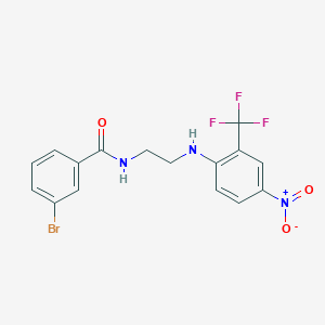 3-bromo-N-(2-{[4-nitro-2-(trifluoromethyl)phenyl]amino}ethyl)benzamide