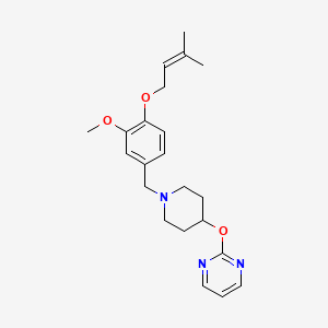 2-[(1-{3-methoxy-4-[(3-methylbut-2-en-1-yl)oxy]benzyl}piperidin-4-yl)oxy]pyrimidine