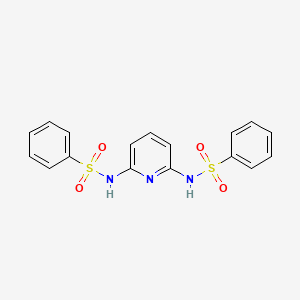 molecular formula C17H15N3O4S2 B4028391 N-(6-BENZENESULFONAMIDOPYRIDIN-2-YL)BENZENESULFONAMIDE 