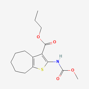 propyl 2-[(methoxycarbonyl)amino]-5,6,7,8-tetrahydro-4H-cyclohepta[b]thiophene-3-carboxylate