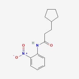 3-cyclopentyl-N-(2-nitrophenyl)propanamide