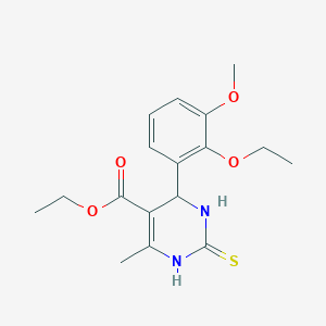 Ethyl 6-(2-ethoxy-3-methoxyphenyl)-4-methyl-2-sulfanyl-1,6-dihydropyrimidine-5-carboxylate