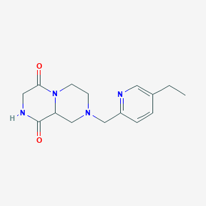 8-[(5-ethylpyridin-2-yl)methyl]tetrahydro-2H-pyrazino[1,2-a]pyrazine-1,4(3H,6H)-dione