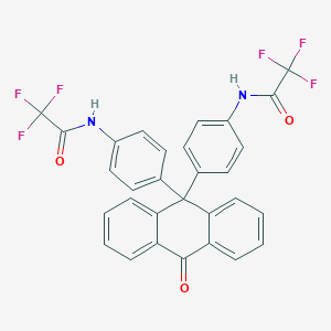 molecular formula C30H18F6N2O3 B402844 2,2,2-trifluoro-N-[4-(10-oxo-9-{4-[(trifluoroacetyl)amino]phenyl}-9,10-dihydro-9-anthracenyl)phenyl]acetamide 
