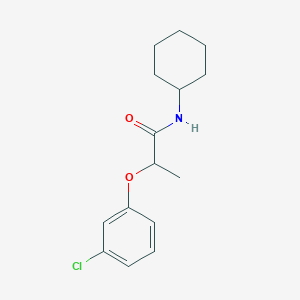 molecular formula C15H20ClNO2 B4028447 2-(3-chlorophenoxy)-N-cyclohexylpropanamide 