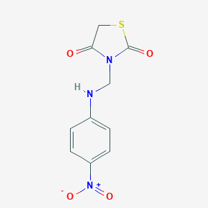 molecular formula C10H9N3O4S B402846 3-[({4-Nitrophenyl}amino)methyl]-1,3-thiazolidine-2,4-dione 