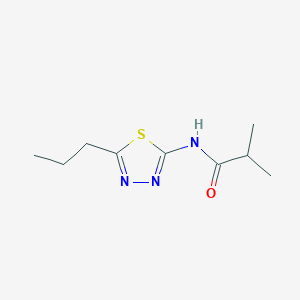molecular formula C9H15N3OS B402847 2-methyl-N-(5-propyl-1,3,4-thiadiazol-2-yl)propanamide 