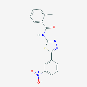 N-(5-{3-nitrophenyl}-1,3,4-thiadiazol-2-yl)-2-methylbenzamide