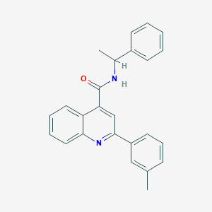 2-(3-methylphenyl)-N-(1-phenylethyl)-4-quinolinecarboxamide