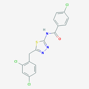 molecular formula C16H10Cl3N3OS B402856 4-chloro-N-[5-(2,4-dichlorobenzyl)-1,3,4-thiadiazol-2-yl]benzamide 
