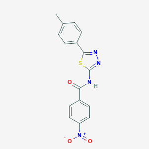 molecular formula C16H12N4O3S B402857 N-[5-(4-methylphenyl)-1,3,4-thiadiazol-2-yl]-4-nitrobenzamide 