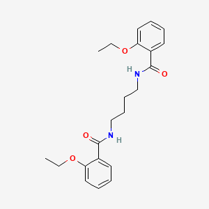 molecular formula C22H28N2O4 B4028584 2-ETHOXY-N-{4-[(2-ETHOXYPHENYL)FORMAMIDO]BUTYL}BENZAMIDE 