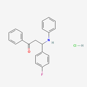 3-anilino-3-(4-fluorophenyl)-1-phenyl-1-propanone hydrochloride