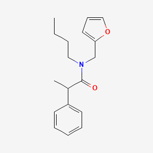 N-butyl-N-(2-furylmethyl)-2-phenylpropanamide