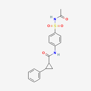 N-{4-[(acetylamino)sulfonyl]phenyl}-2-phenylcyclopropanecarboxamide