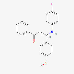 3-[(4-Fluorophenyl)amino]-3-(4-methoxyphenyl)-1-phenylpropan-1-one