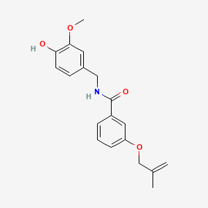 molecular formula C19H21NO4 B4028667 N-(4-hydroxy-3-methoxybenzyl)-3-[(2-methylprop-2-en-1-yl)oxy]benzamide 