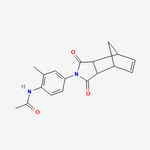 N-[4-(3,5-dioxo-4-azatricyclo[5.2.1.02,6]dec-8-en-4-yl)-2-methylphenyl]acetamide