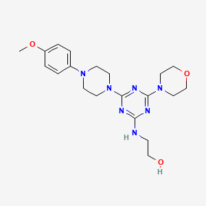 2-{[4-[4-(4-methoxyphenyl)-1-piperazinyl]-6-(4-morpholinyl)-1,3,5-triazin-2-yl]amino}ethanol