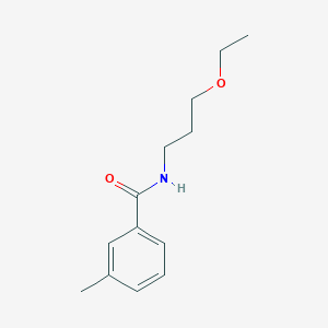 molecular formula C13H19NO2 B4028754 N-(3-ethoxypropyl)-3-methylbenzamide 