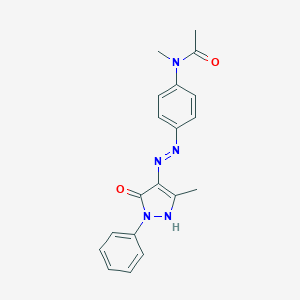 molecular formula C19H19N5O2 B402876 N-methyl-N-{4-[2-(3-methyl-5-oxo-1-phenyl-1,5-dihydro-4H-pyrazol-4-ylidene)hydrazino]phenyl}acetamide 