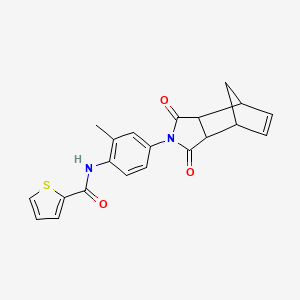 N-[4-(3,5-dioxo-4-azatricyclo[5.2.1.0~2,6~]dec-8-en-4-yl)-2-methylphenyl]-2-thiophenecarboxamide